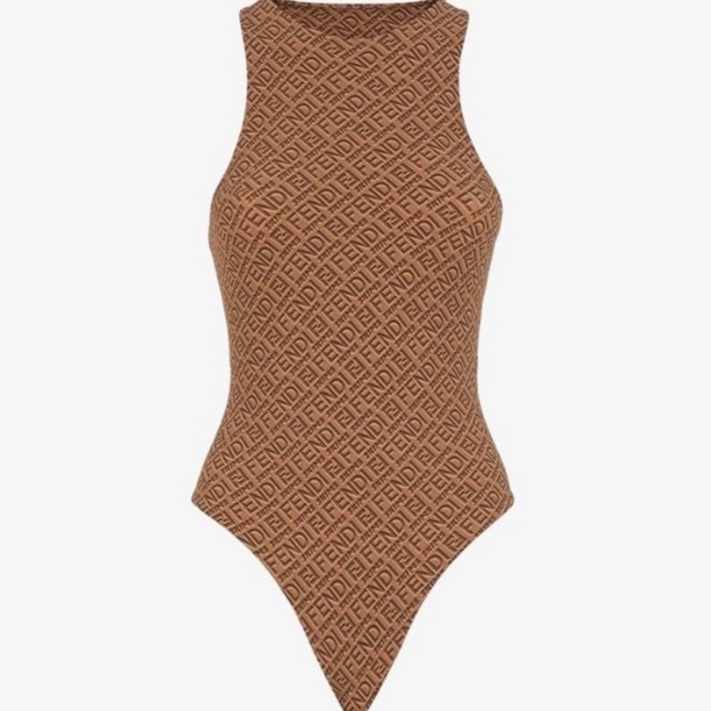 Skims x fendi brown body suit